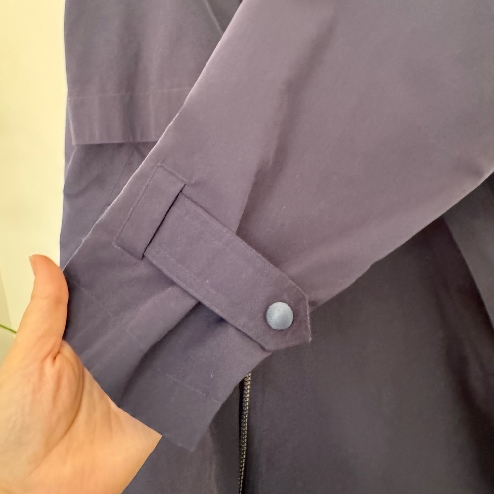 LL Bean Women's Navy Blue Long trench Coat - Picture 4 of 8